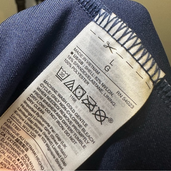 Gap Navy/White Star Print Cross Back One Piece Swimsuit size L - Picture 3 of 12